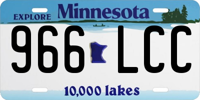 MN license plate 966LCC