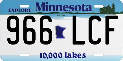 MN license plate 966LCF