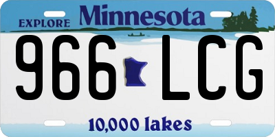 MN license plate 966LCG