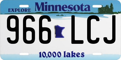 MN license plate 966LCJ