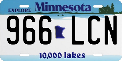 MN license plate 966LCN