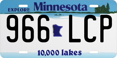 MN license plate 966LCP