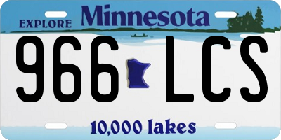 MN license plate 966LCS