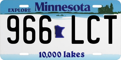 MN license plate 966LCT