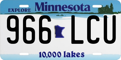 MN license plate 966LCU