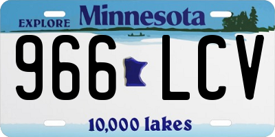 MN license plate 966LCV