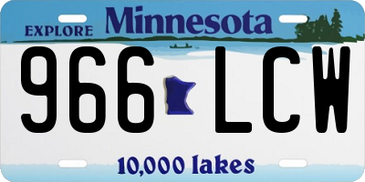 MN license plate 966LCW