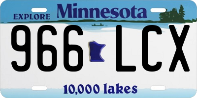 MN license plate 966LCX