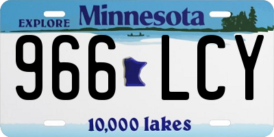 MN license plate 966LCY