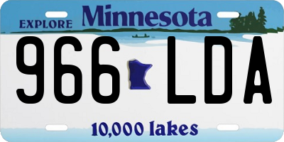 MN license plate 966LDA