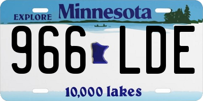 MN license plate 966LDE
