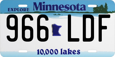 MN license plate 966LDF