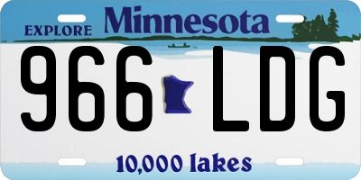 MN license plate 966LDG