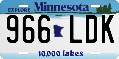 MN license plate 966LDK