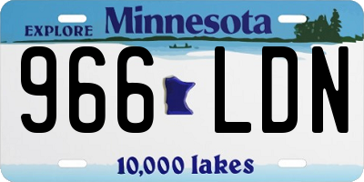 MN license plate 966LDN