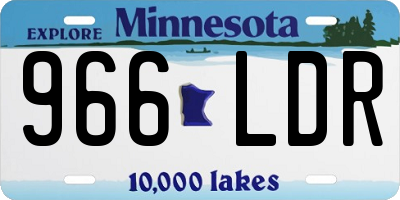 MN license plate 966LDR