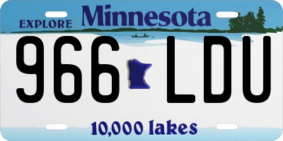 MN license plate 966LDU