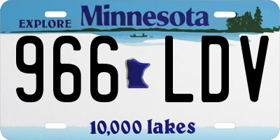 MN license plate 966LDV