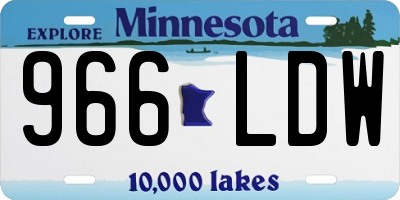 MN license plate 966LDW