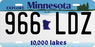 MN license plate 966LDZ