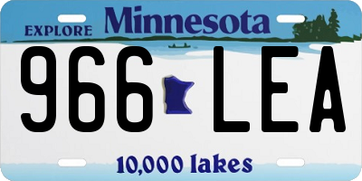MN license plate 966LEA