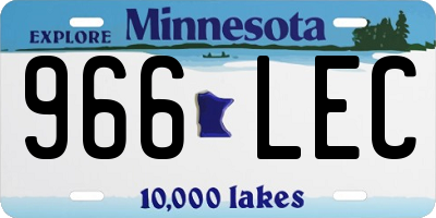 MN license plate 966LEC