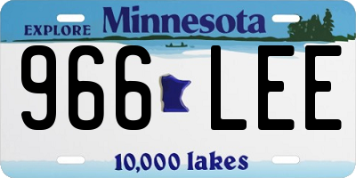 MN license plate 966LEE