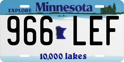 MN license plate 966LEF