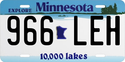 MN license plate 966LEH