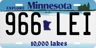 MN license plate 966LEI