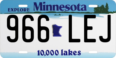 MN license plate 966LEJ