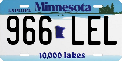 MN license plate 966LEL