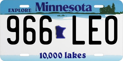 MN license plate 966LEO