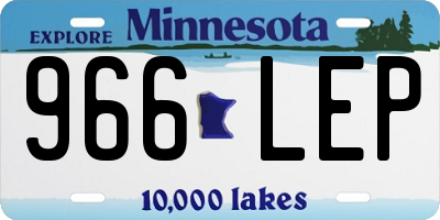 MN license plate 966LEP