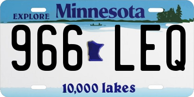 MN license plate 966LEQ