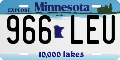 MN license plate 966LEU