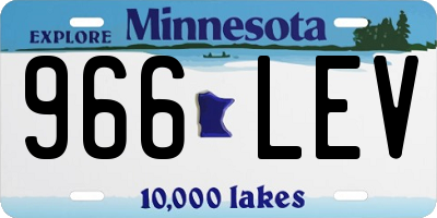 MN license plate 966LEV