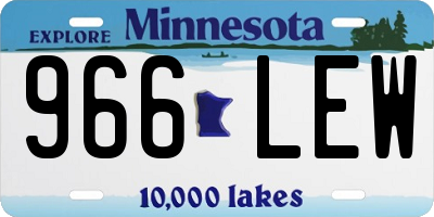 MN license plate 966LEW