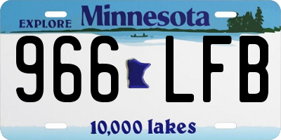 MN license plate 966LFB