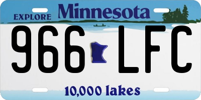 MN license plate 966LFC