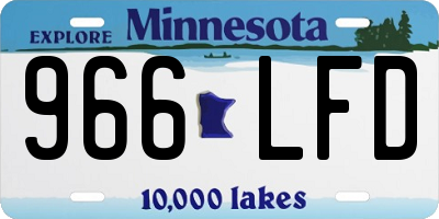 MN license plate 966LFD