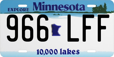 MN license plate 966LFF