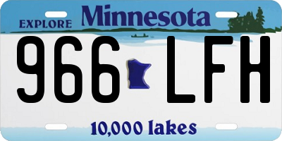 MN license plate 966LFH