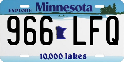 MN license plate 966LFQ