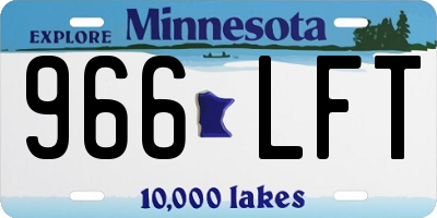 MN license plate 966LFT
