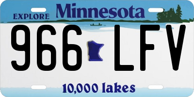 MN license plate 966LFV