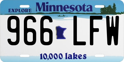 MN license plate 966LFW