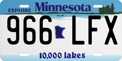 MN license plate 966LFX