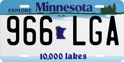 MN license plate 966LGA