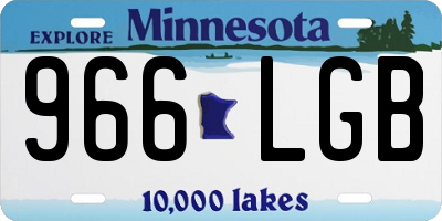 MN license plate 966LGB